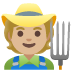 🧑🏼‍🌾 farmer: medium-light skin tone display on Google